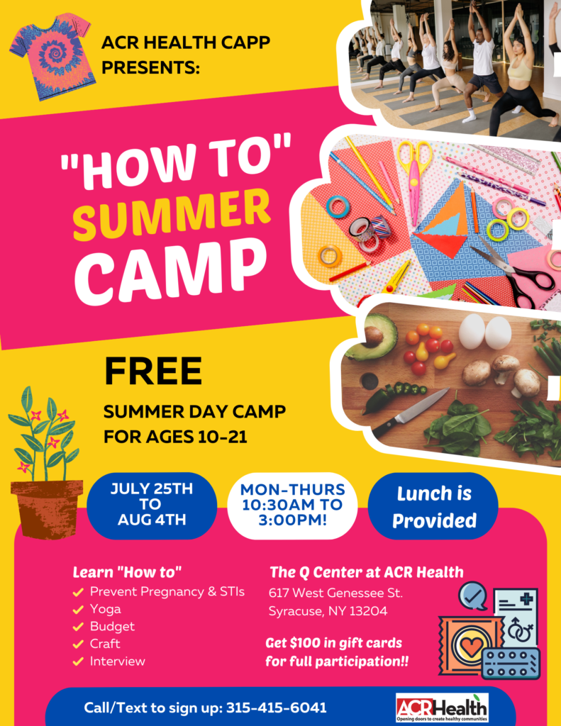 FREE Summer Camp for Youth 1021 years of age!! ACR Health
